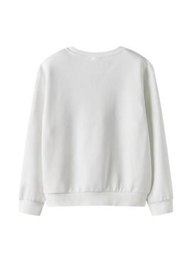 Sudadera Name It Fretta Paris blanco para niña