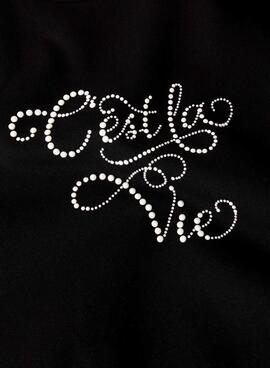 Sudadera Name It Fretta Paris negro para niña