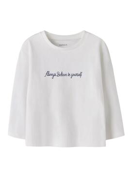 Camiseta Name It Frearaja blanco para niña