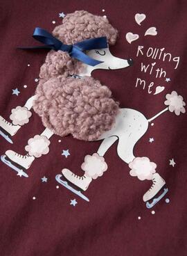 Camiseta Name It Frakerna granate para niña