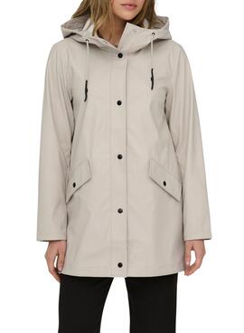 Chubasquero Only Elisa beige para mujer