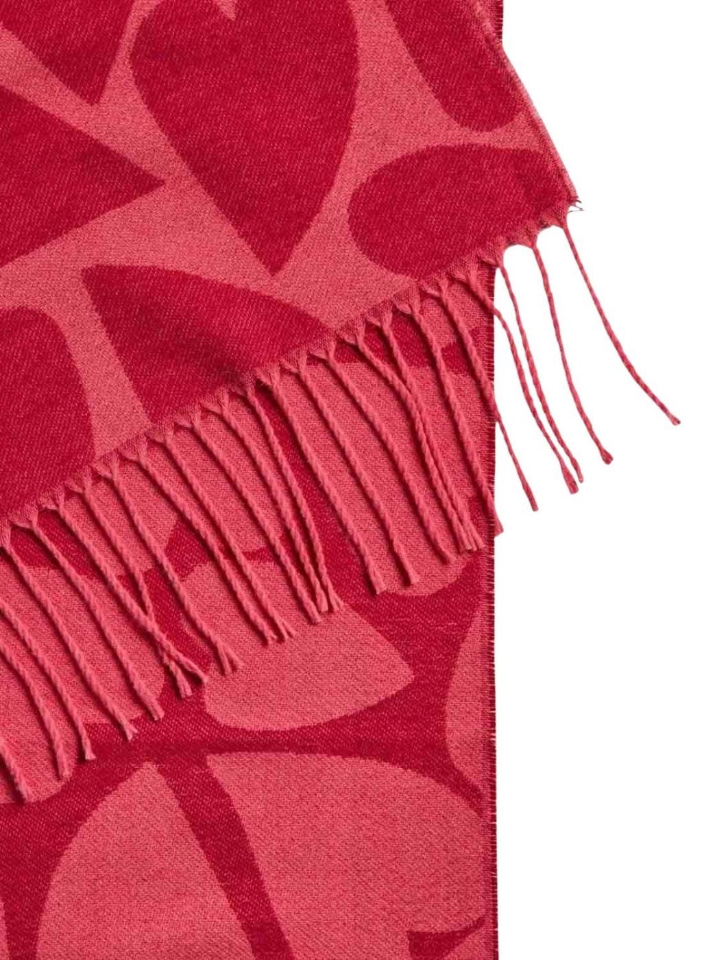 Bufanda Pieces Marlin estampado corazones rojo para mujer