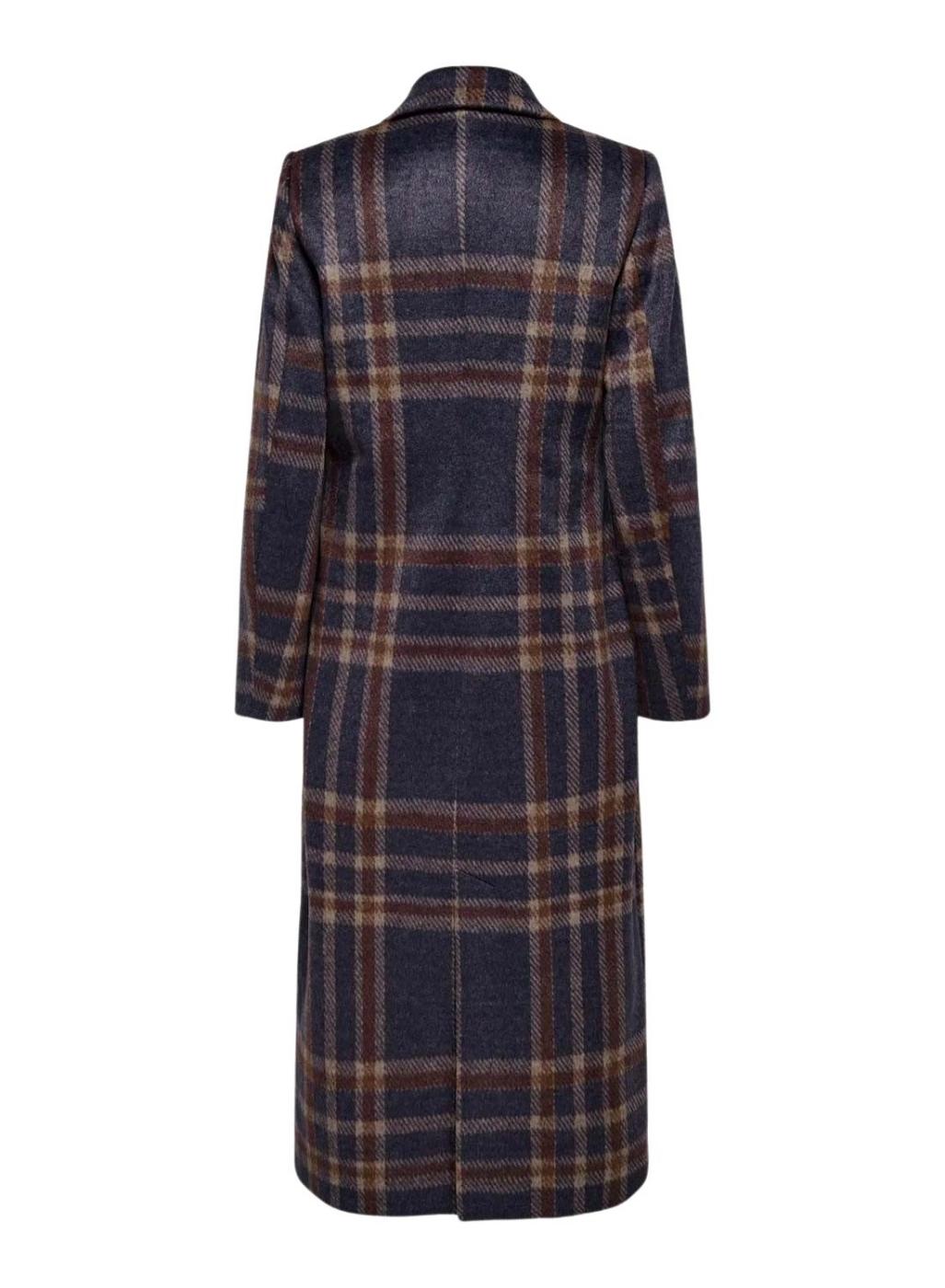 Abrigo Only Coris estampado de cuadros para mujer