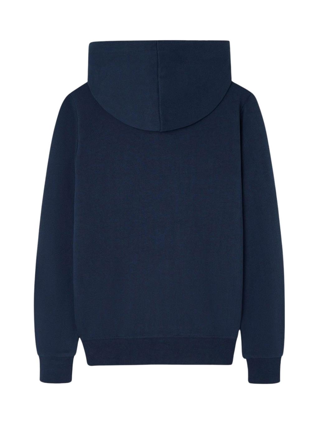 Sudadera Silbon clásica capucha y cremallera marino para hombre