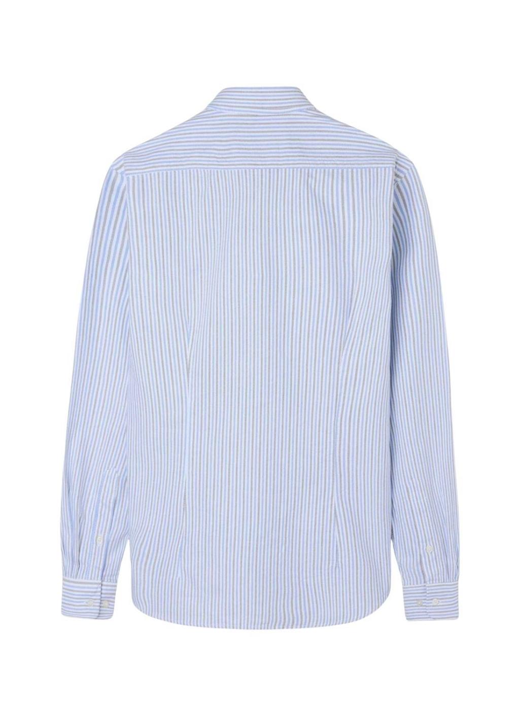 Camisa Silbon sport oxford rayas azul y verde para hombre