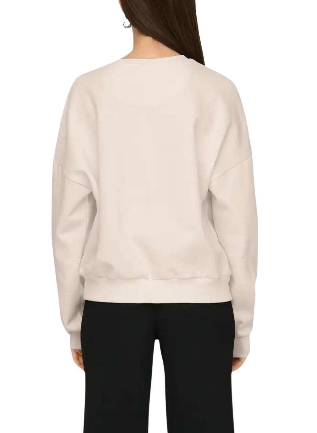 Sudadera Only Rolling Stones beige para mujer