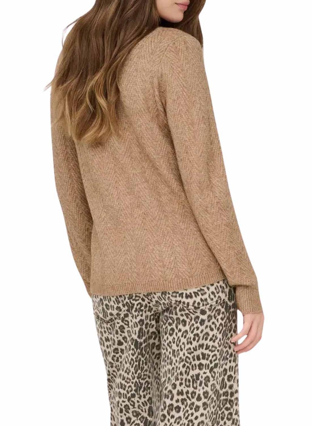 Jersey Only Hellen tostado para mujer