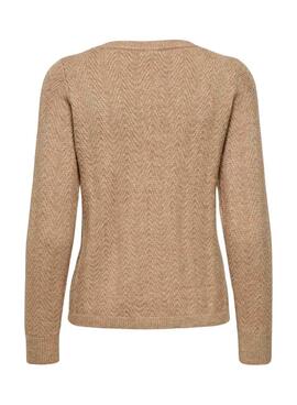 Jersey Only Hellen tostado para mujer