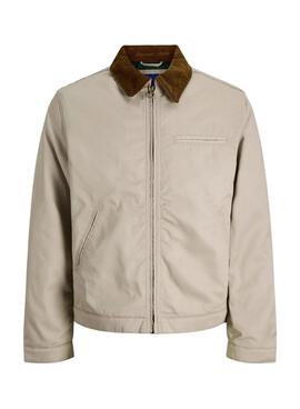 Cazadora Jack and Jones Norerrebro Worker beige para hombre