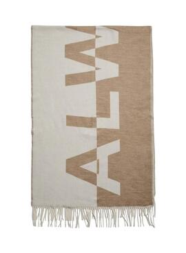 Bufanda Pieces Javi Always beige para mujer