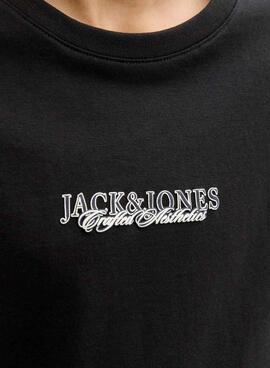 Camiseta Jack and Jones Bleecker negro para niño