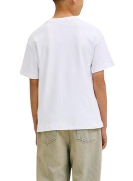 Camiseta Jack and Jones Bleecker blanco para niño
