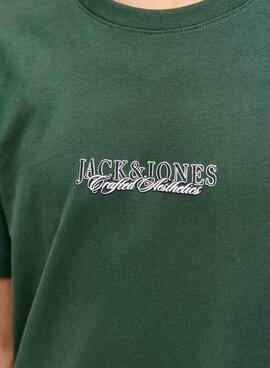 Camiseta Jack and Jones Bleecker verde para niño