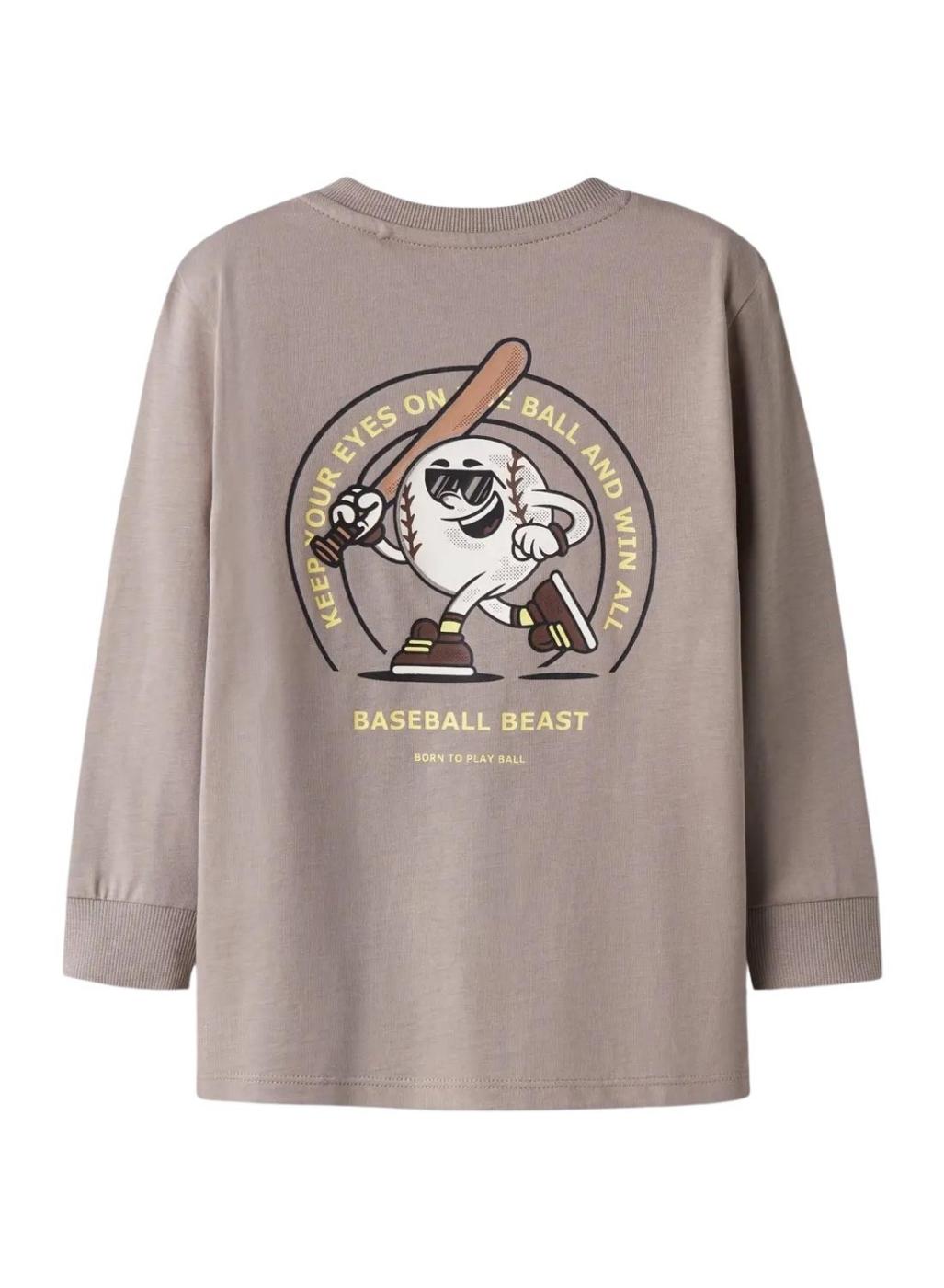 Camiseta Name It Mobay gris topo para niño