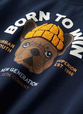 Sudadera Name It Riguna azul marino para niño