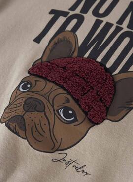 Sudadera Name It Riguna beige para niño