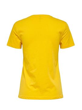 Camiseta Only Job Print Amarillo Mujer