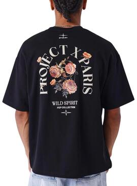 Camiseta Project x Paris Roses negro para hombre