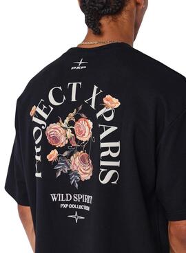 Camiseta Project x Paris Roses negro para hombre