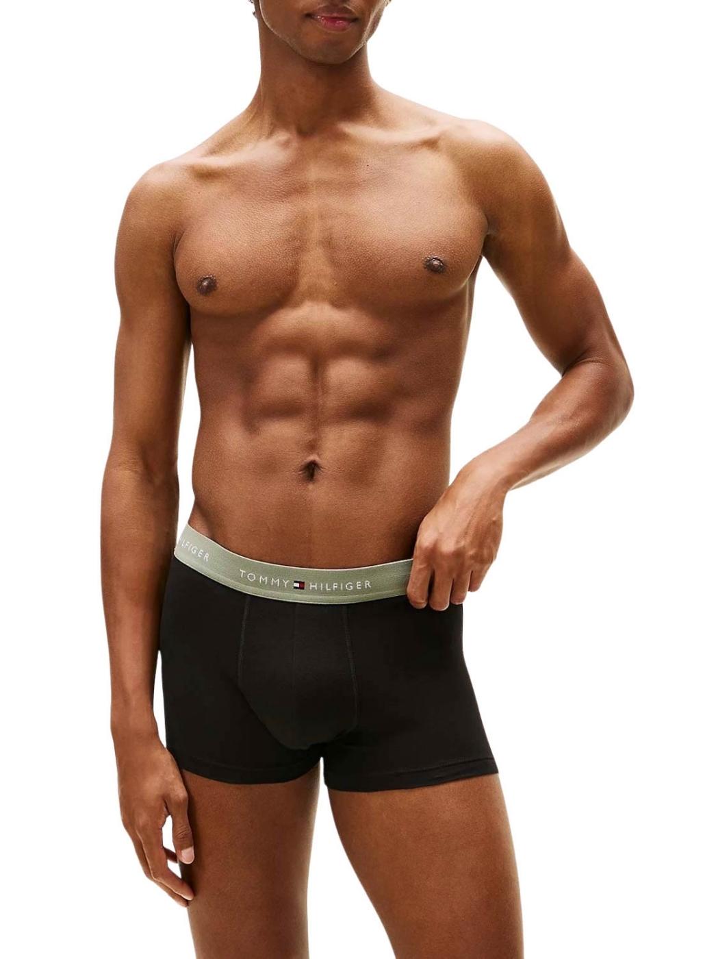 Pack 3 calzoncillos Tommy Hilfiger Trunk cintura con logo negro para hombre
