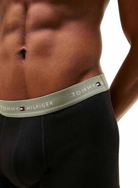 Pack 3 calzoncillos Tommy Hilfiger Trunk cintura con logo negro para hombre