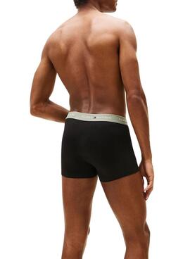 Pack 3 calzoncillos Tommy Hilfiger Trunk cintura con logo negro para hombre