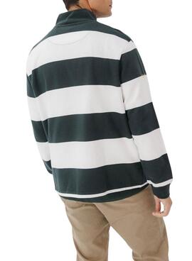 Sudadera El Pulpo Perkins logo rayas verde para hombre