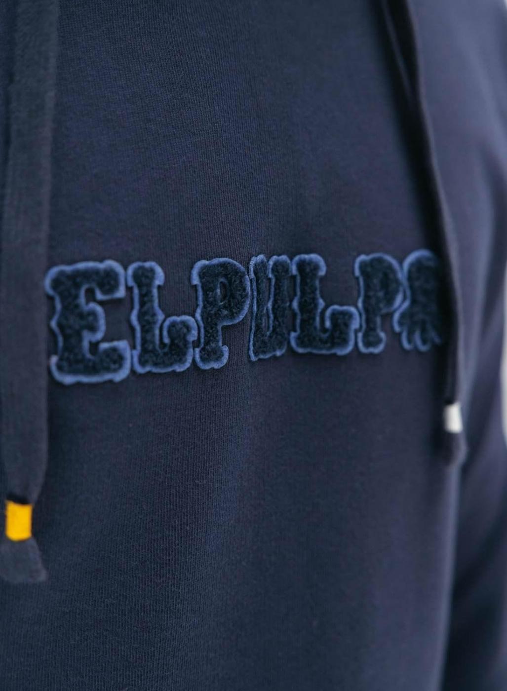 Sudadera El Pulpo capucha Effect marino lavado para hombre