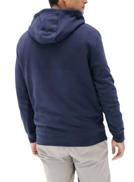 Sudadera El Pulpo capucha Effect marino lavado para hombre