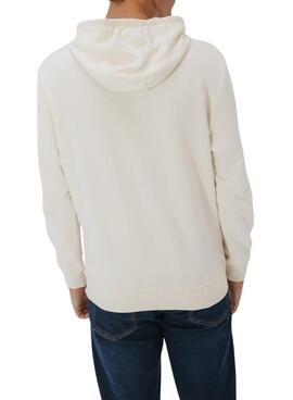 Sudadera El Pulpo capucha Customs beige para hombre