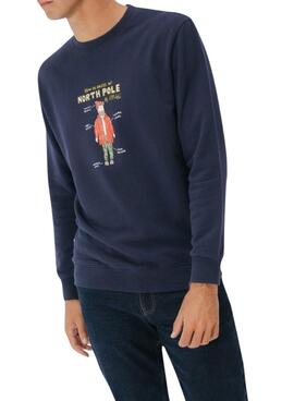 Sudadera El Pulpo North Pole Outfit azul para hombre
