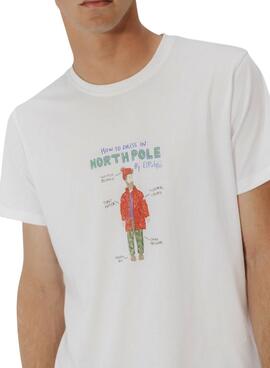 Camiseta El Pulpo North Pole Outfit blanco para hombre