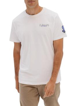 Camiseta El Pulpo Triple logo blanco para hombre