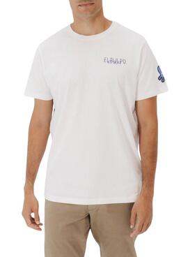 Camiseta El Pulpo Triple logo blanco para hombre