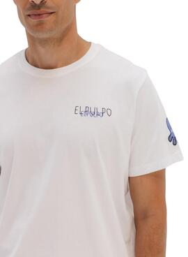 Camiseta El Pulpo Triple logo blanco para hombre