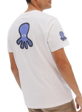 Camiseta El Pulpo Triple logo blanco para hombre