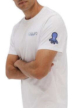 Camiseta El Pulpo Triple logo blanco para hombre