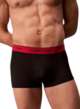 Pack 3 bóxers Calvin Klein Jeans  tiro bajo negro cintura colores para hombre