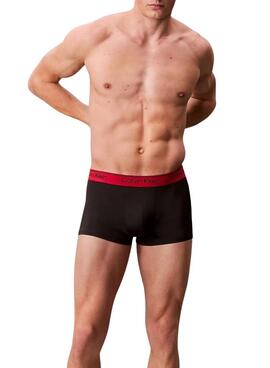 Pack 3 bóxers Calvin Klein Jeans  tiro bajo negro cintura colores para hombre