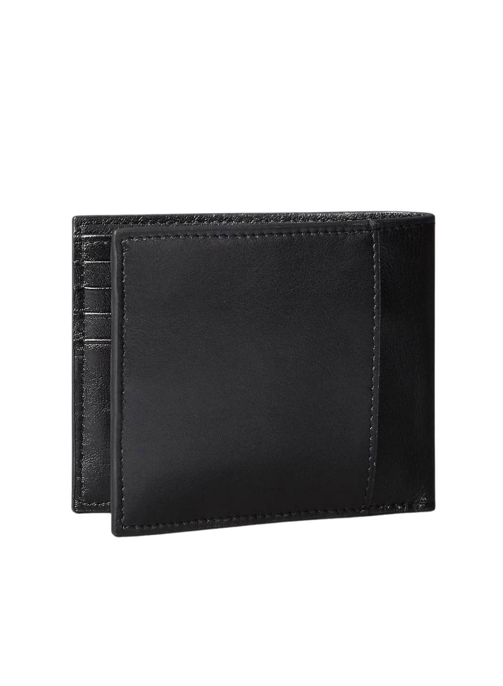 Cartera Calvin Klein Bold CK de piel negro con monedero para hombre
