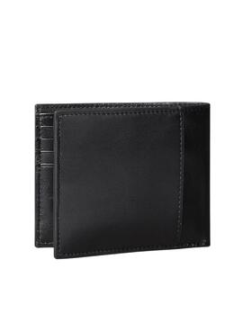 Cartera Calvin Klein Bold CK de piel negro con monedero para hombre