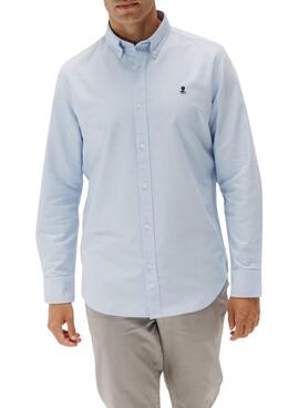 Camisa El Pulpo Casual oxford azul para hombre