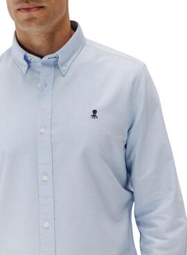 Camisa El Pulpo Casual oxford azul para hombre