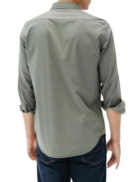 Camisa El Pulpo Casual Sarga verde para hombre