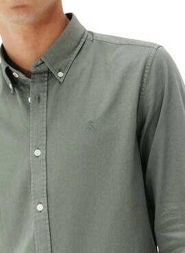 Camisa El Pulpo Casual Sarga verde para hombre