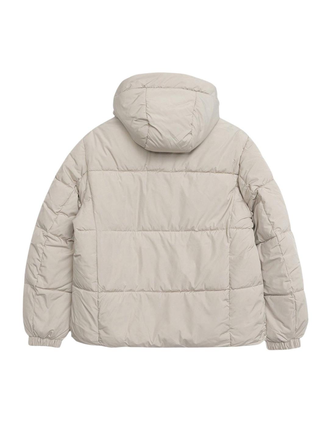 Cazadora Only and Sons David acolchada con capucha beige para hombre