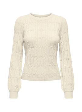 Jersey Only Katia estructurado beige para mujer