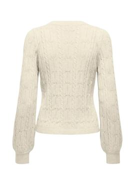Jersey Only Katia estructurado beige para mujer