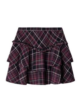 Falda Pepe Jeans Diane azul marino y rosa para niña