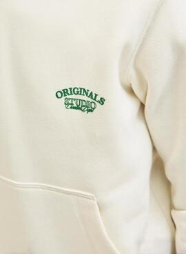 Sudadera Jack and Jones Greene Branding beige para niño